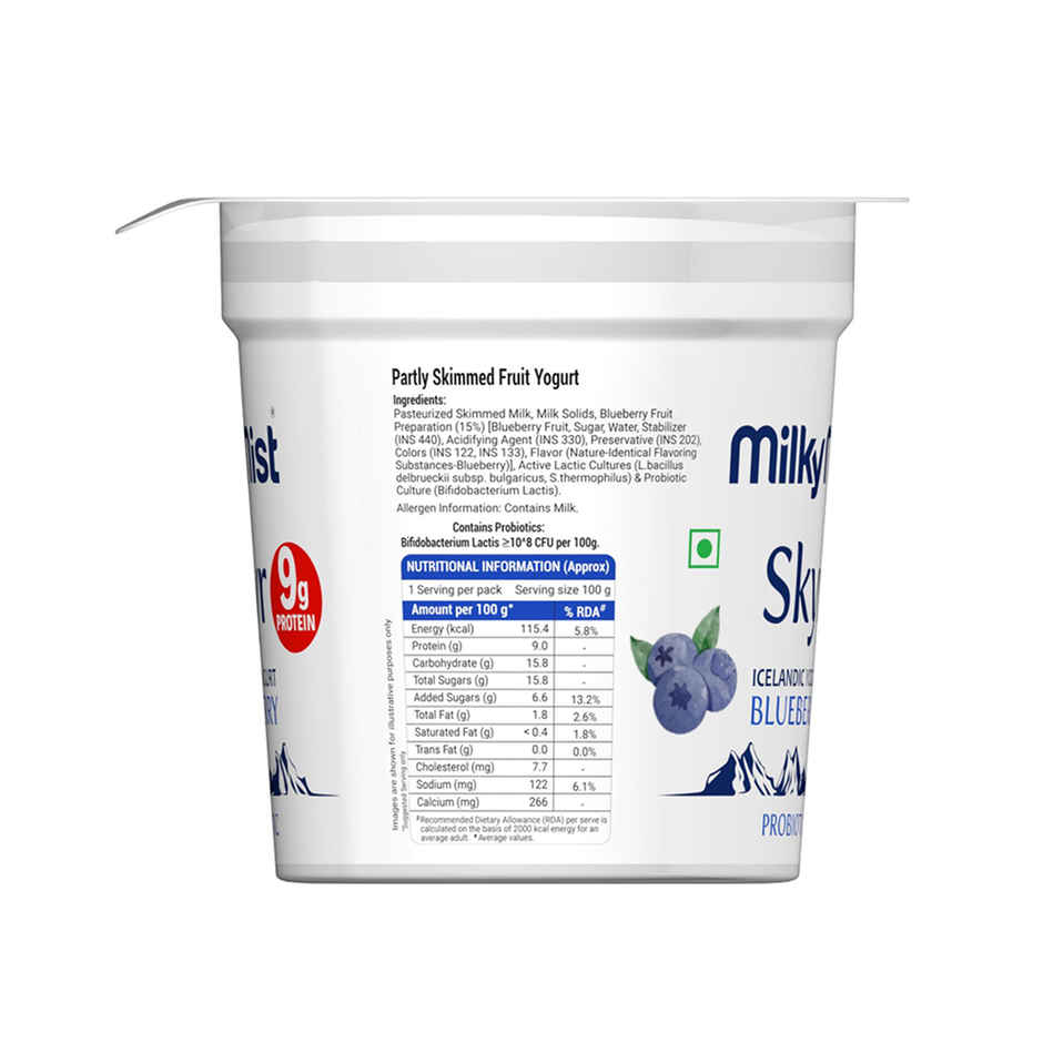 Milky Mist Skyr Blueberry Yogurt