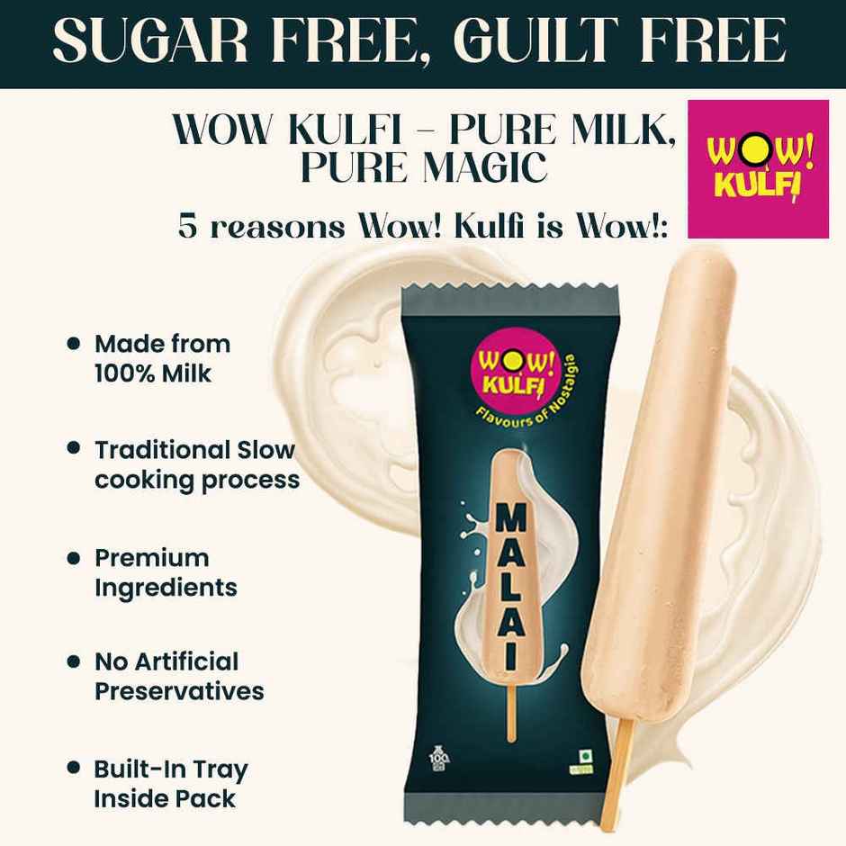 Wow! Malai Kulfi Ice Cream | Sugar Free
