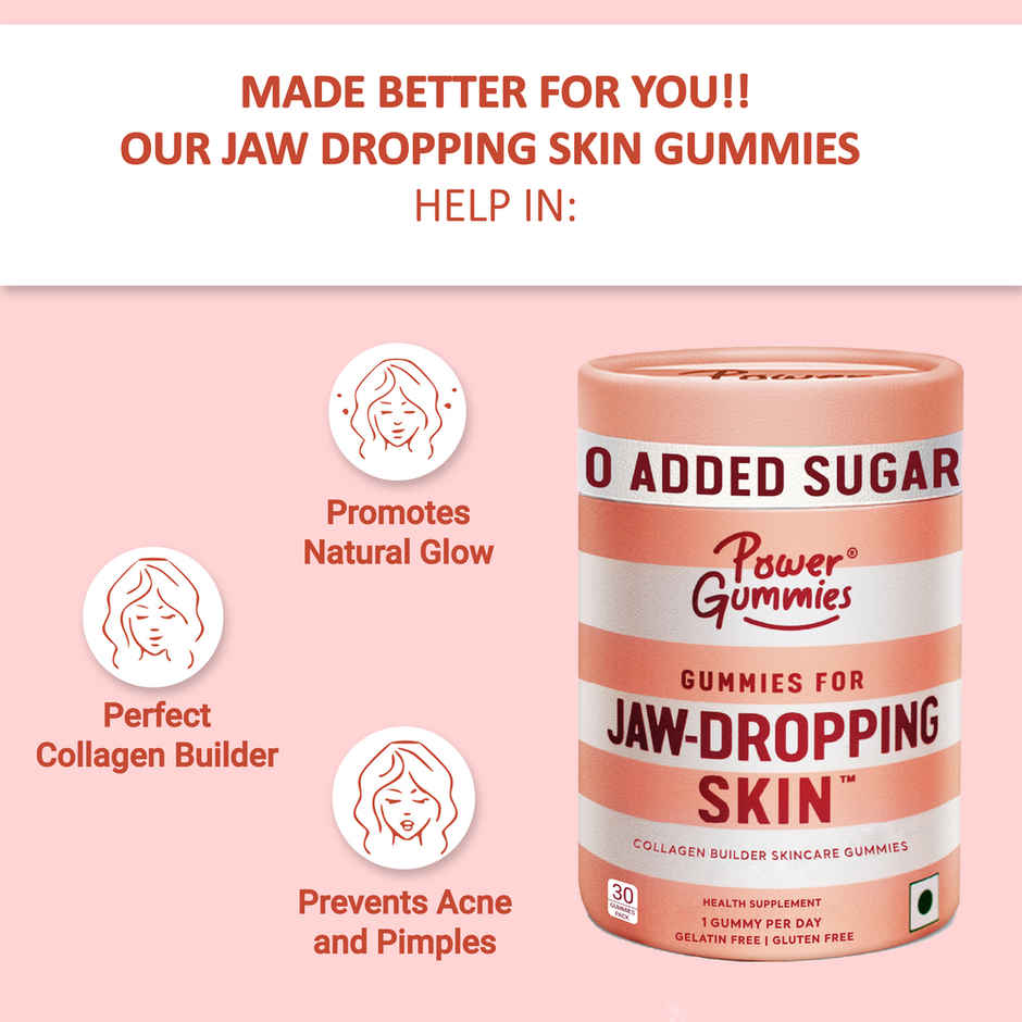 Power Gummies Jaw-Dropping Skin Gummies
