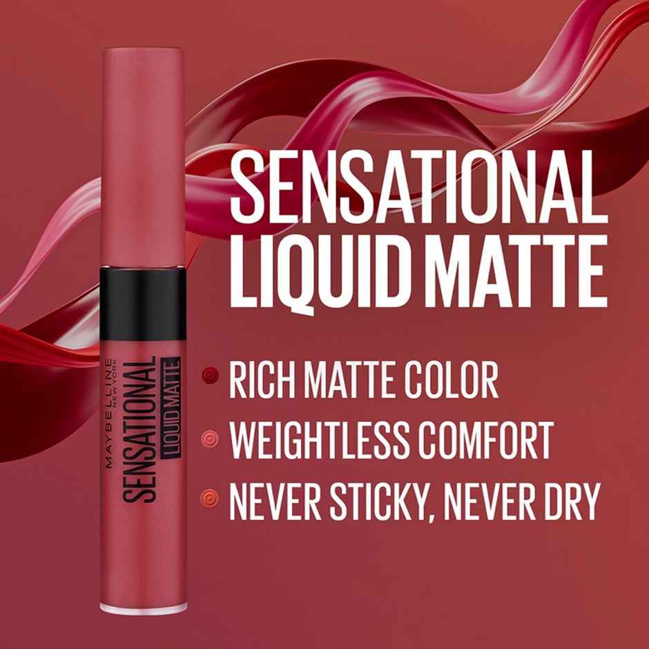 Maybelline New York Sensational Liquid Matte Lipstick - 22 Peach Addict