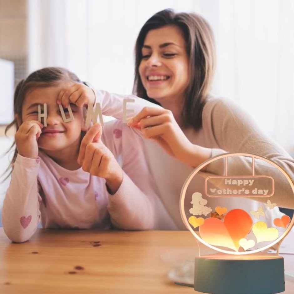 Hashwow Round Acrylic Lamp Gifts for Happy Mothers Day