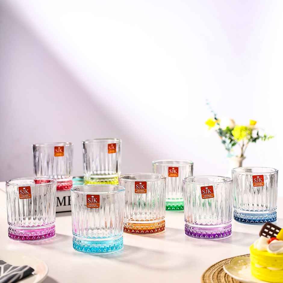 Dubai Whisky Coloured Glass | Skb3173 | Set of 6 Pcs | 330 ml | Sanjeev Kapoor