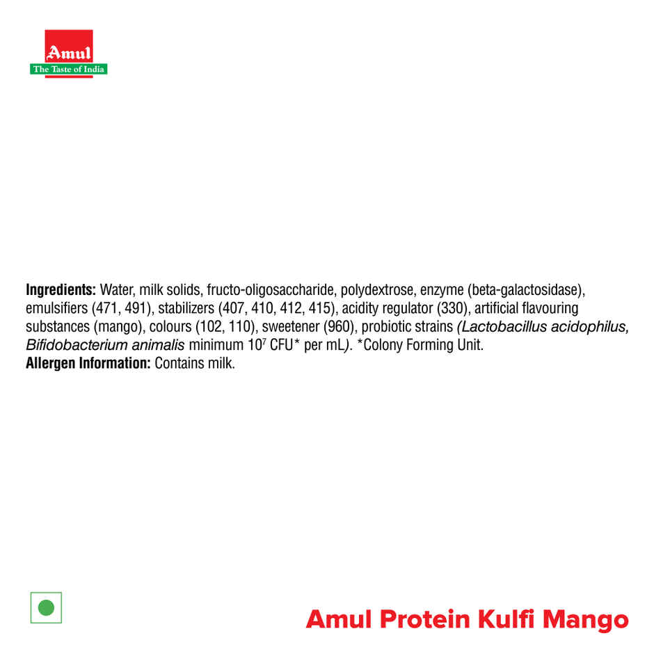 Amul Protein Mango Kulfi Icecream