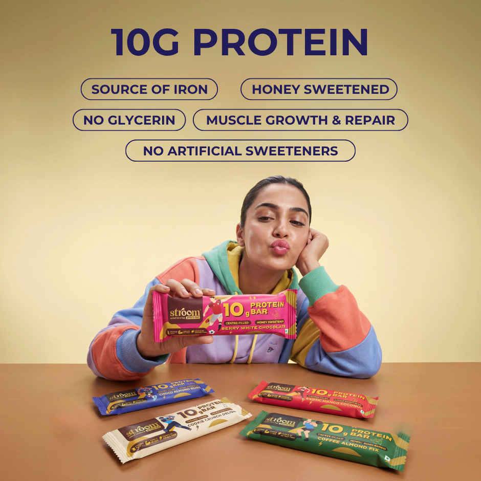 Stroom Center-Filled Protein Bars - Premium Protein And No Added Sugar | Assorted | Pack Of 5