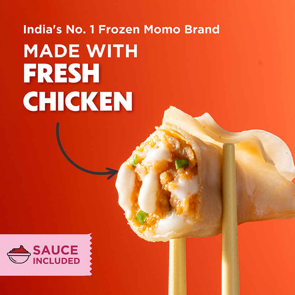 Prasuma Cheese & Chicken Momos, 24 pcs | Loaded with Cheese | Chicken, No Soya | No MSG or Palm Oil