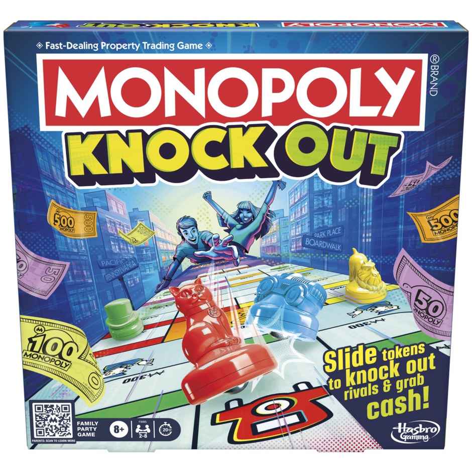 Hasbro Monopoly Knockout Party Game for Kids & Adults
