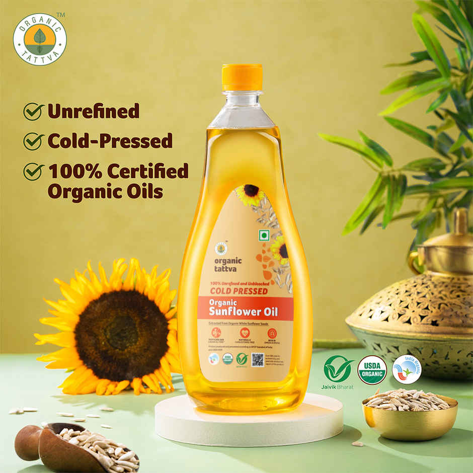 Organic Tattva Sunflower Cold Pressed Oil | Healthy Cooking Oil