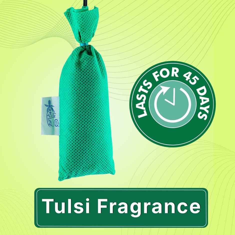 Tulsi Camphor Pouch by Air Karpure | Car, Bathroom, Wardrobe & Room Freshener | From House of Cycle