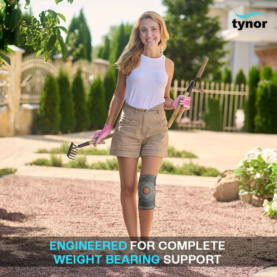 Tynor Knee Support Hinged (Neoprene) Grey S