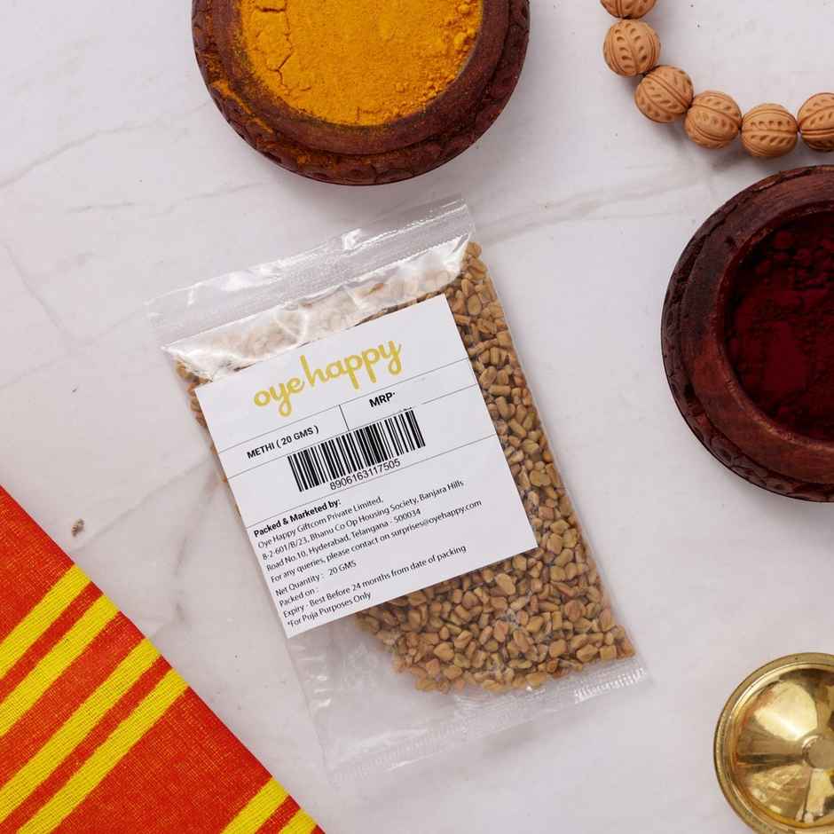 Premium Fenugreek Seeds (Methi) - Puja Religious Offering | Oye Happy