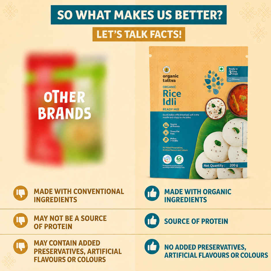 Organic Tattva Rice Idli Ready Mix