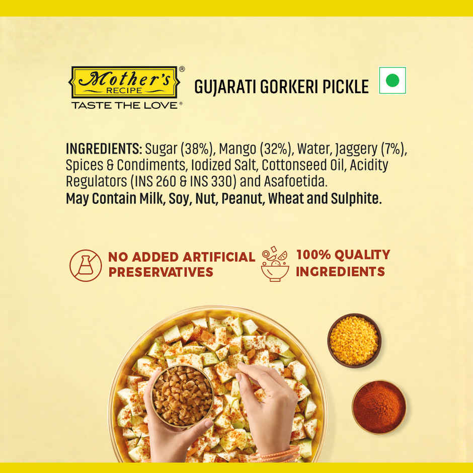 Mother's Recipe Gujarati Gorkeri Pickle