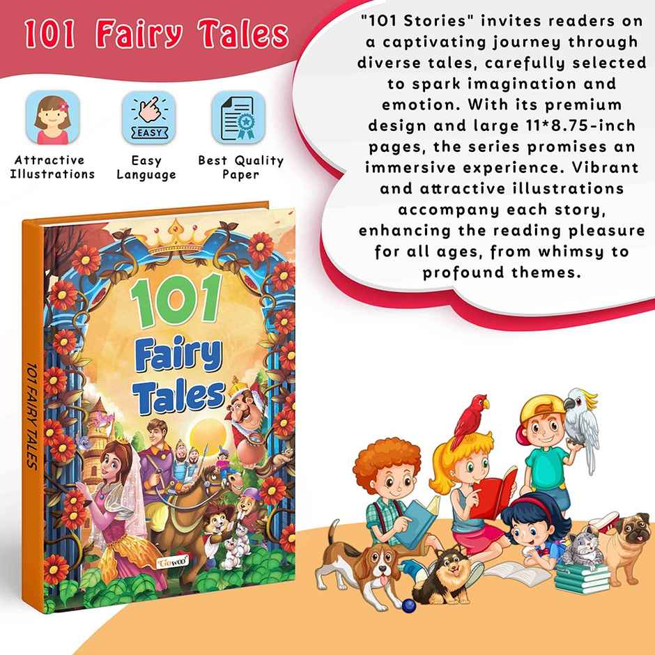 101 Fairy Tales for Kids | Ages 3-12 | Hardbound - Classic Storybook for Young Kids