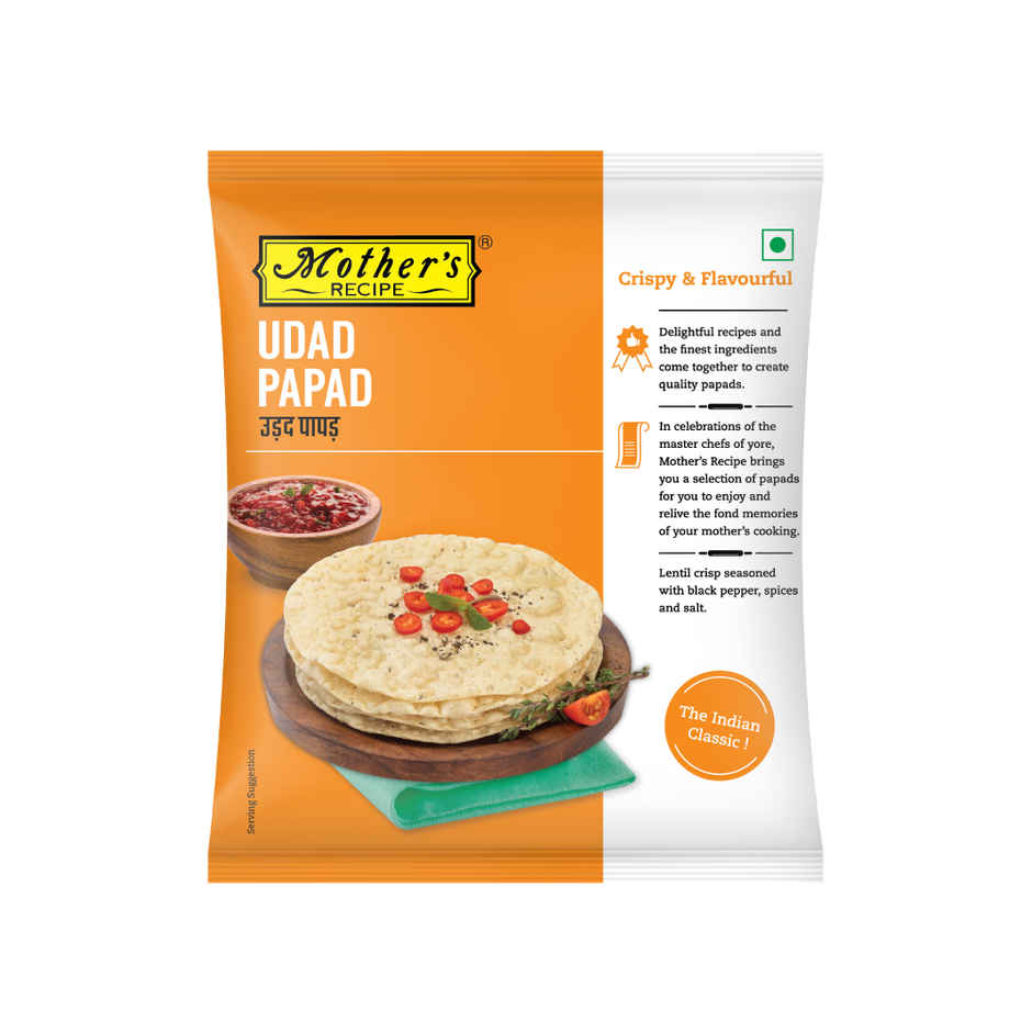 Mother's Recipe Plain Udad Papad Pouch Combo