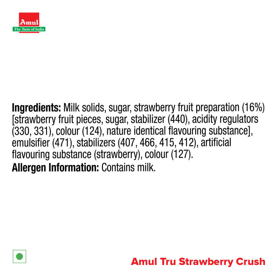 Amul Tru Strawberry Crush Ice Cream Tub