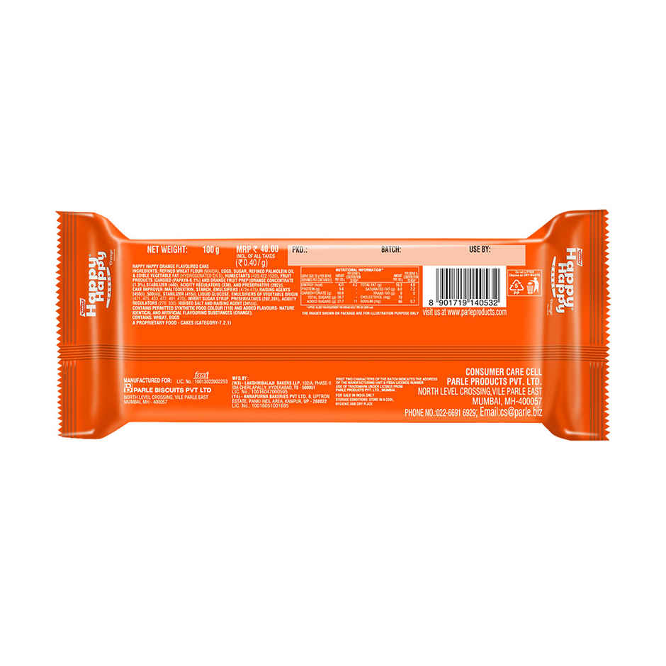 Parle Happy Happy Cake Orange