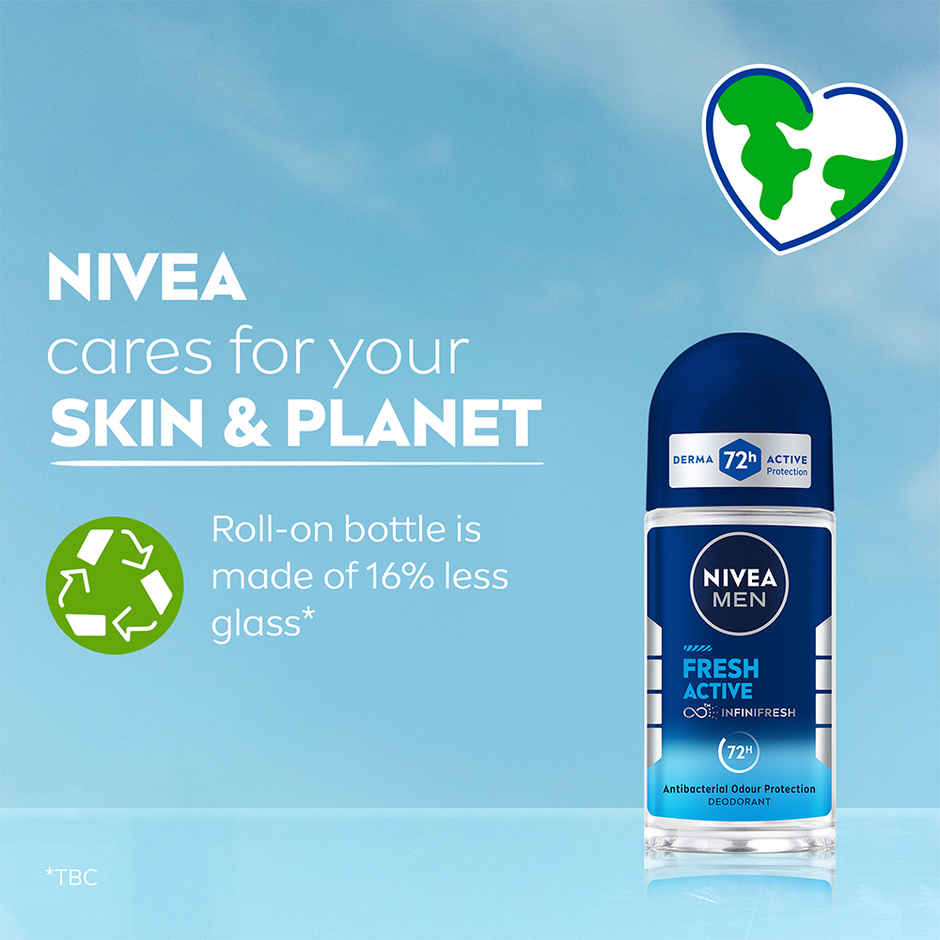 Nivea Fresh Active Underarm Roll On 72h Protection