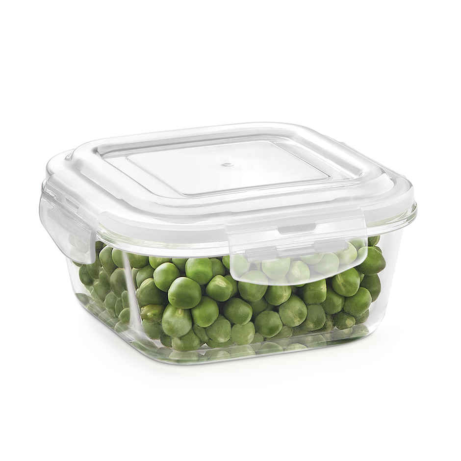 Borosil Klip N Store Storage Container With Airtight Lid (320 ml) | Borosilicate Glass