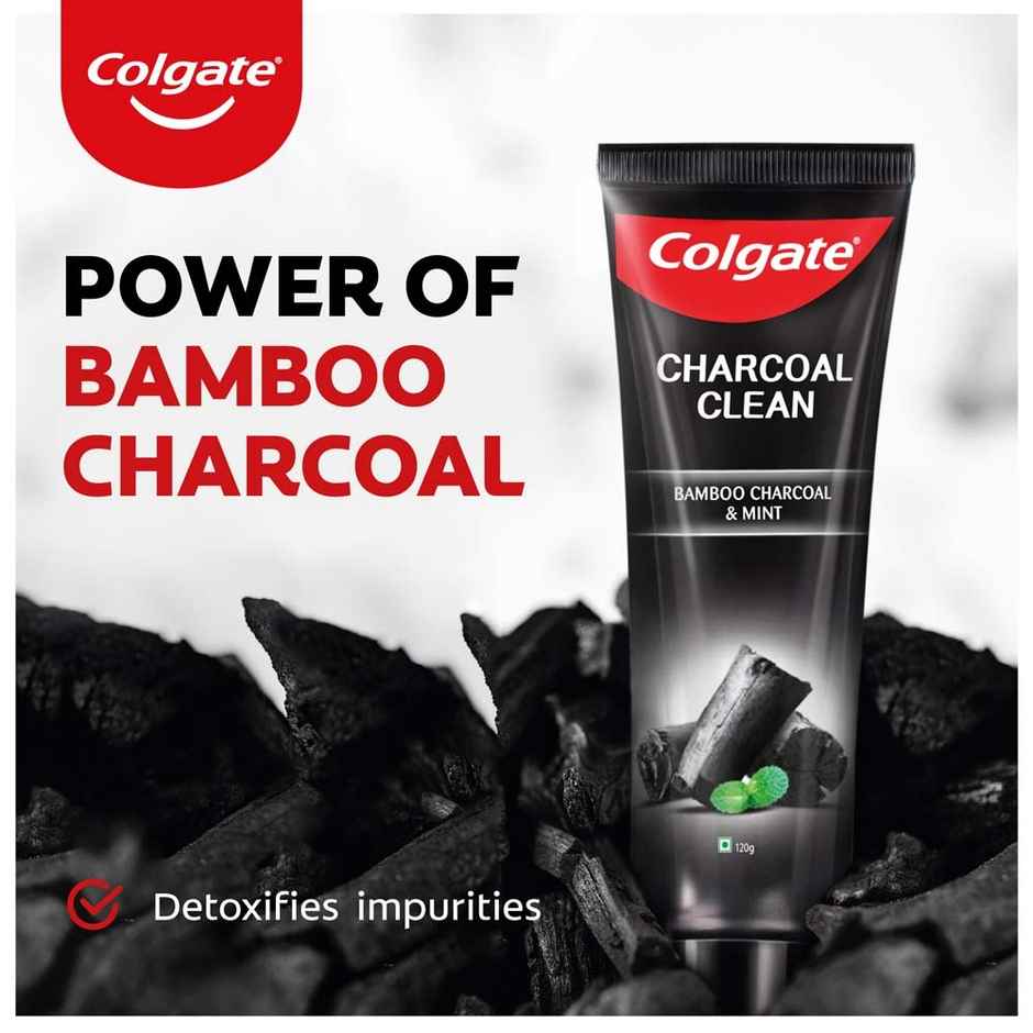 Colgate Charcoal Clean Black Gel Toothpaste - Bamboo Charcoal & Mint