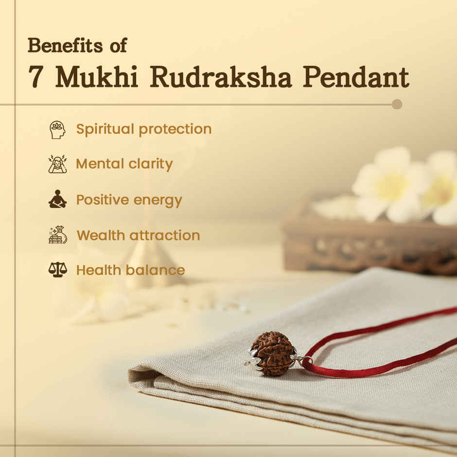 7 Mukhi Rudraksha Pendant | Spiritual Jewellery | Astroyogi