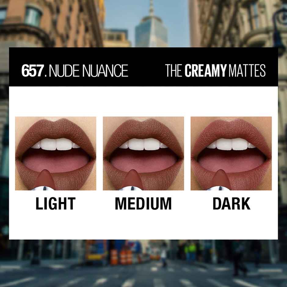 Maybelline Color Sensational Creamy Matte Lipstick, 657 Nude Nuance