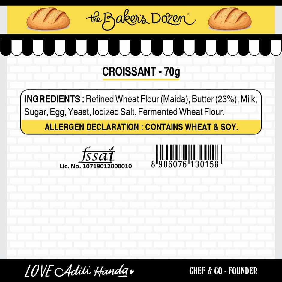 The Baker's Dozen 100% Real Butter Croissant with No Preservative Combo