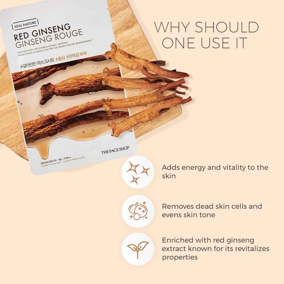 The Face Shop Real Nature Red Ginseng Face Mask