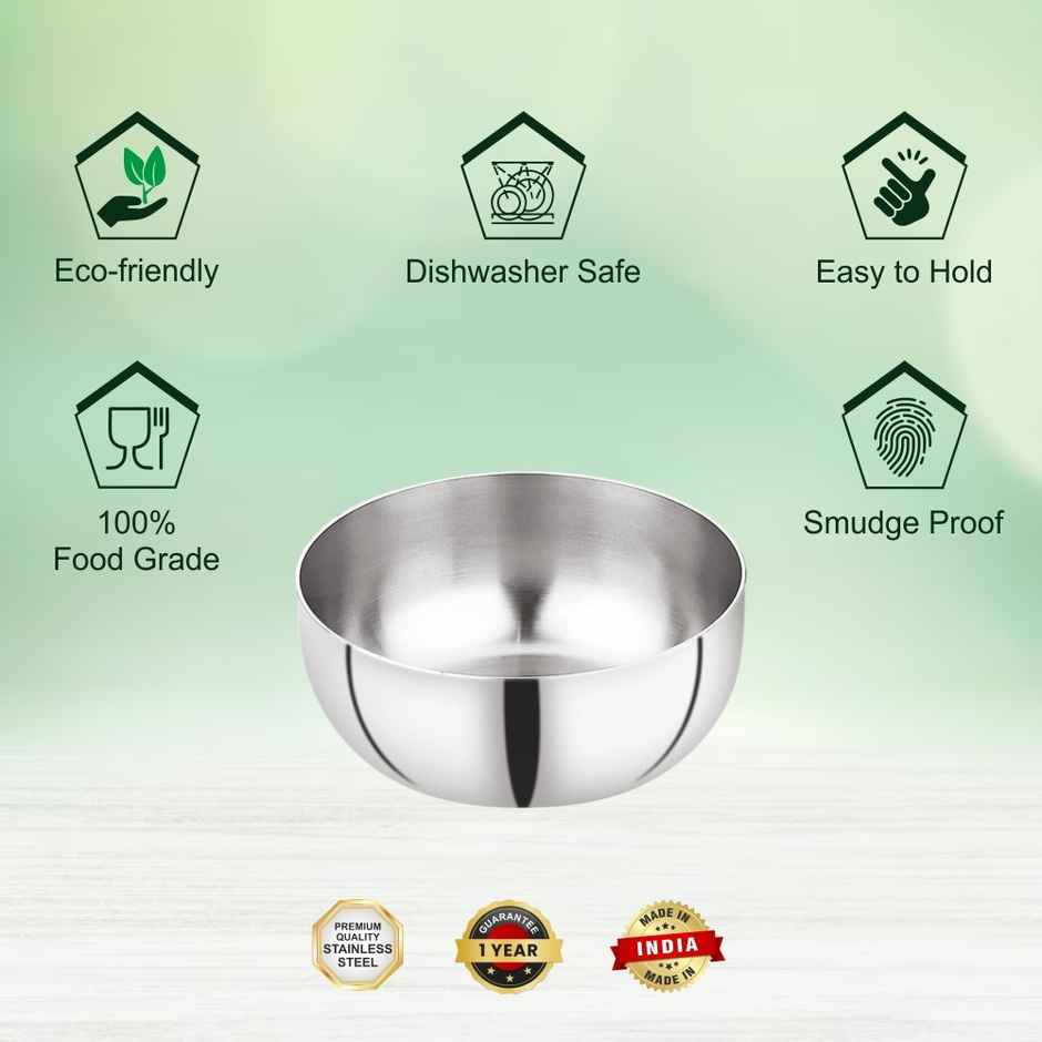 Steelera Stainless Steel Apple Bowl / Wati / Katori | Food Safe | 165 ml