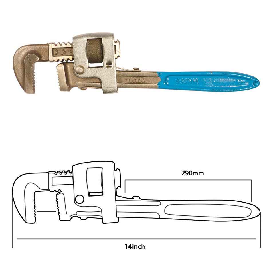 Agrico Tata Stilson Type Pipe Wrench Ideal for Construction & Heavy-Duty Applications