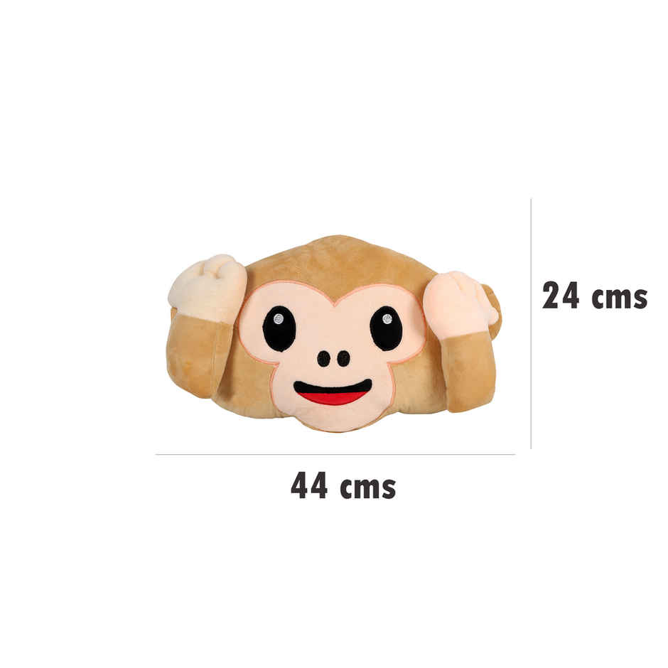 DearJoy Monkey Head Pillow Soft Toy - Brown