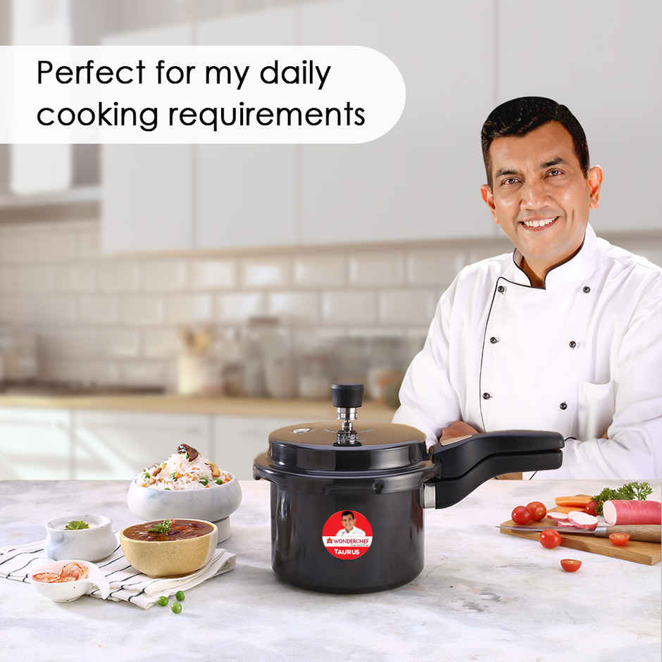 Wonderchef Taurus Hard Anodized Outer Lid Pressure Cooker 3 L