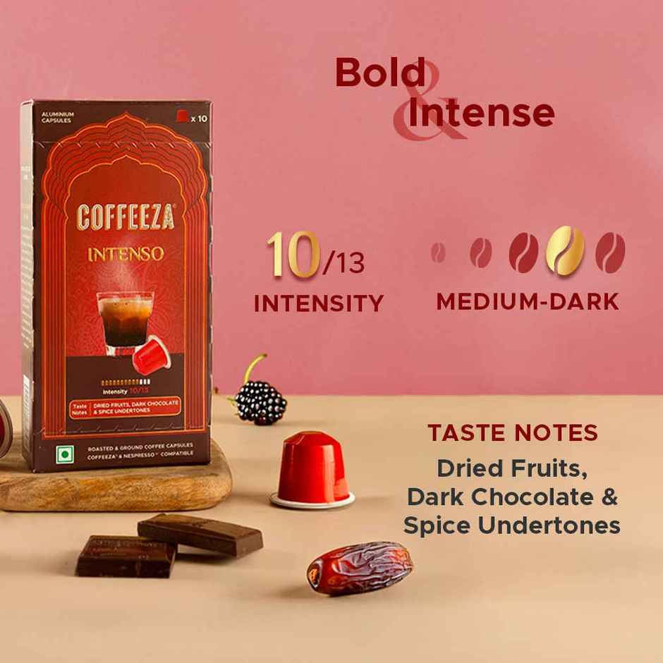 Coffeeza Intenso Coffee Capsules| Box Of 1 | 10 Capsules