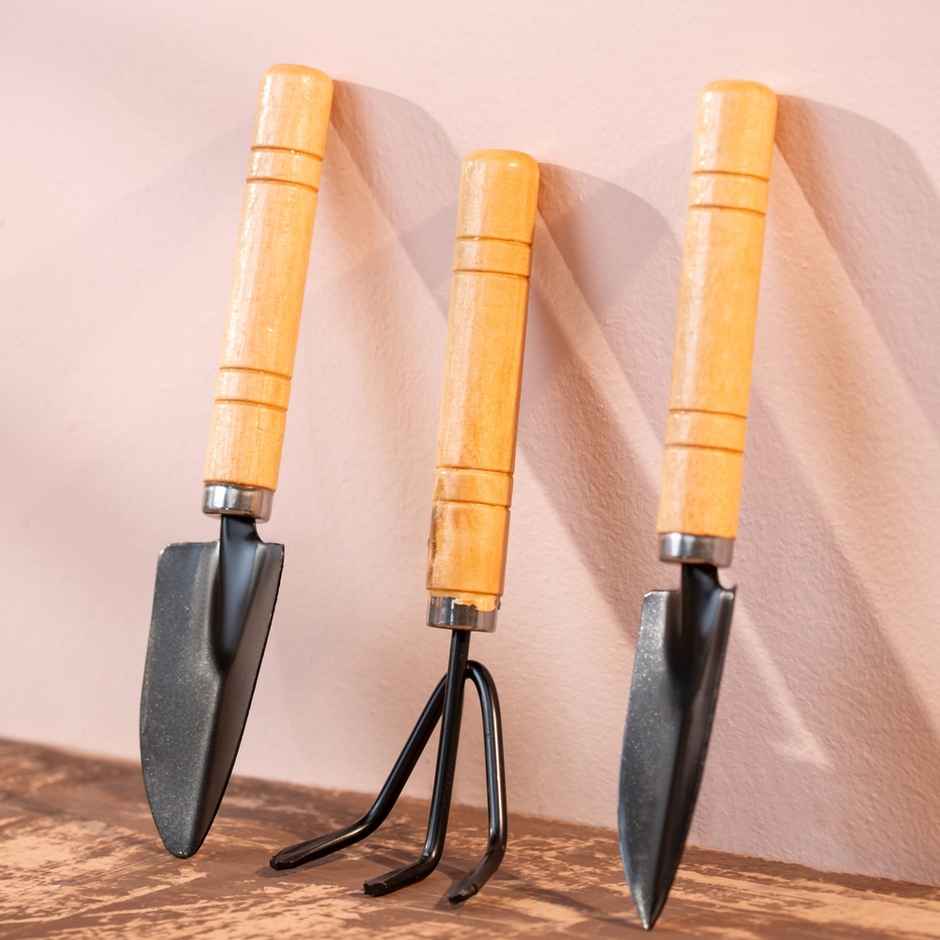 Nurturing Green - Small Garden Tools | Set of 3 | Gardening Tool Set | Gardening Kit