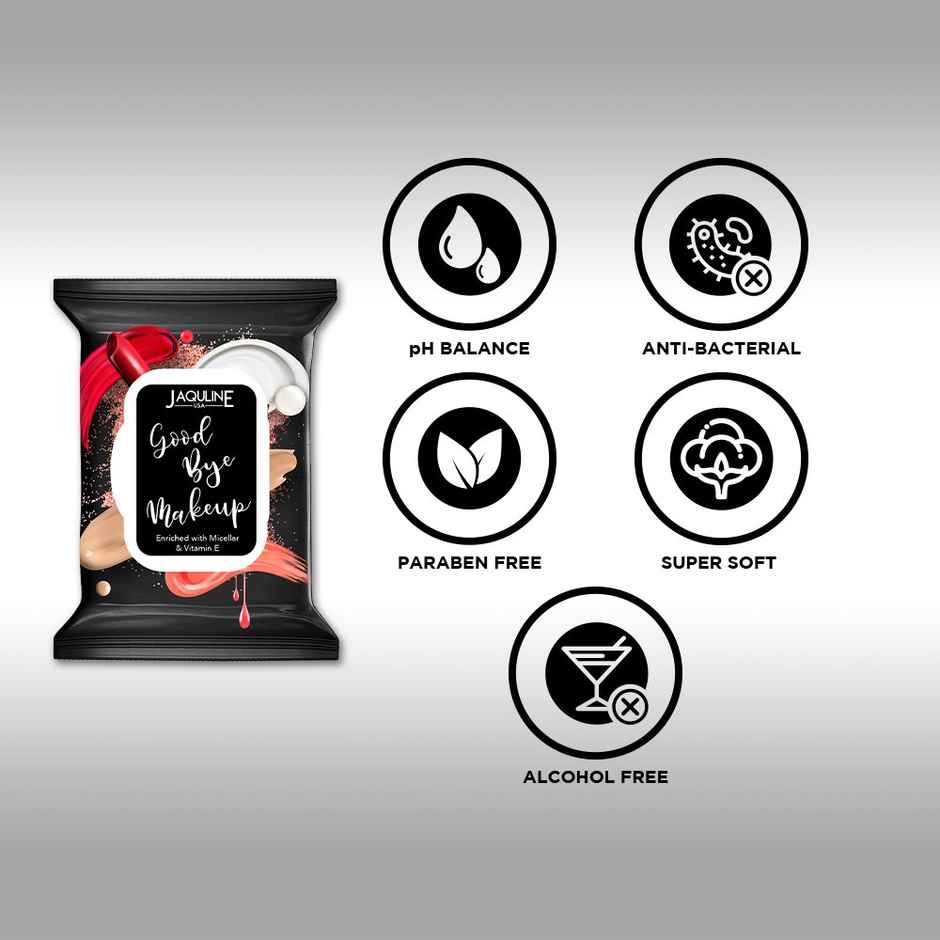 Jaquline USA Goodbye Makeup Remover Wipes