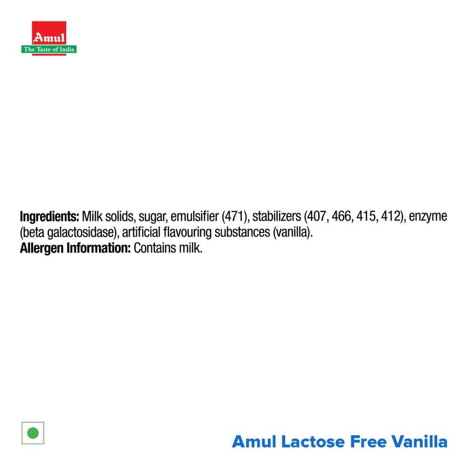 Amul Lactose Free Vanilla Icecream Cup
