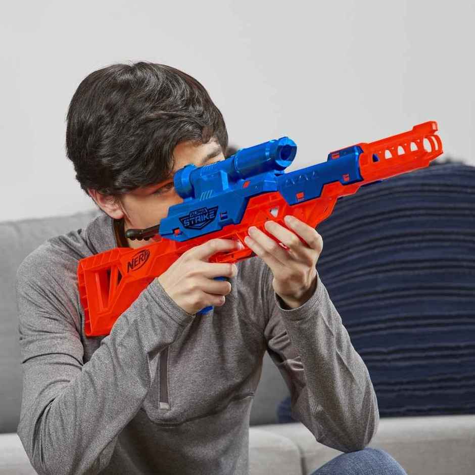 Nerf Alpha Strike Mantis LR-1 Dart Blaster with Scope | 5 Nerf Elite Darts | Toy Gun
