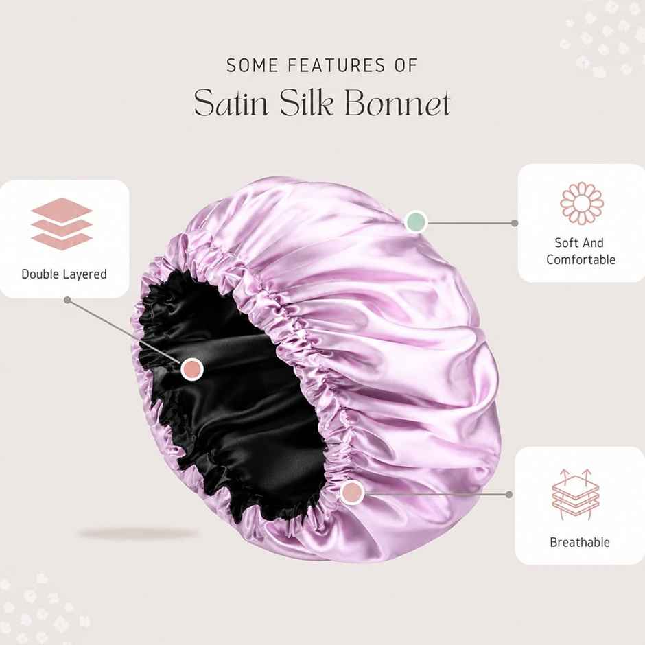 Bronson Professional Luxury Satin Hair Bonnet Cap For Sleeping For Women & Girls | Color May Vary