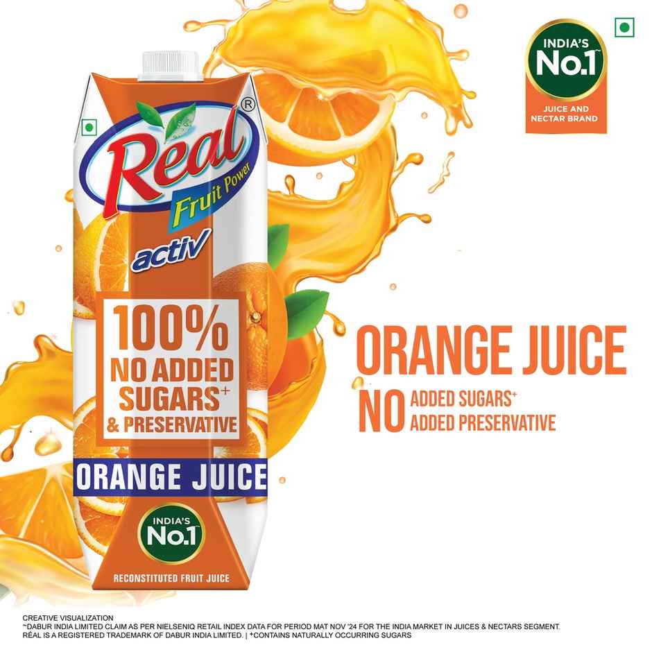 Dabur Real Activ Orange Juice | Fresh & Fruity