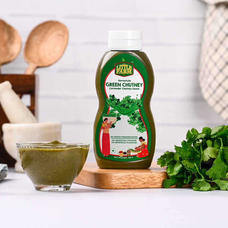 The Little Farm Co. Green Coriander Chutney | Sauce | No Added Preservatives