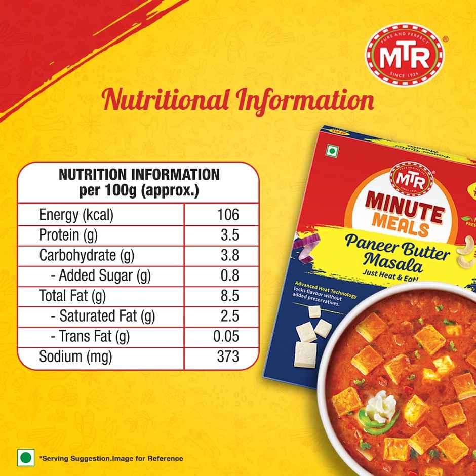 MTR Ready To Eat Paneer Butter Masala | Ready & Convenient