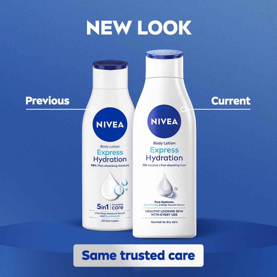 NIVEA Express Hydration Body Lotion|Sea Minerals & Deep Moisture Serum|Non Greasy