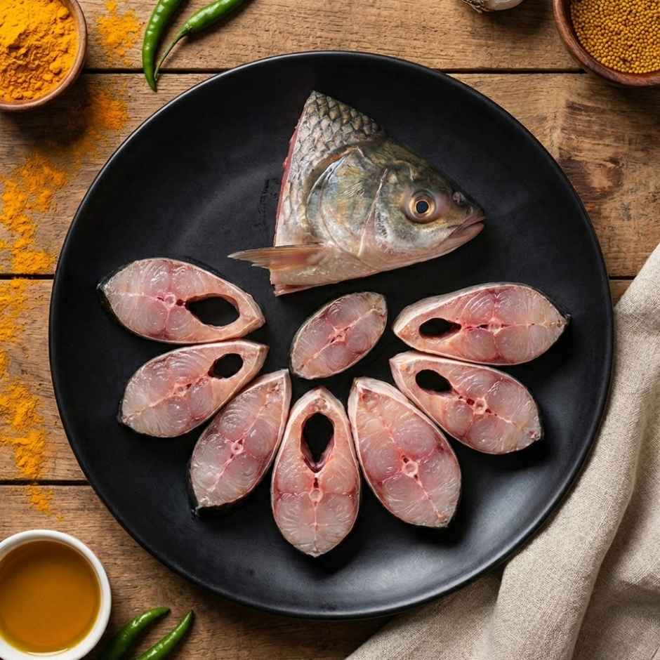 Total Rohu Fish with Head