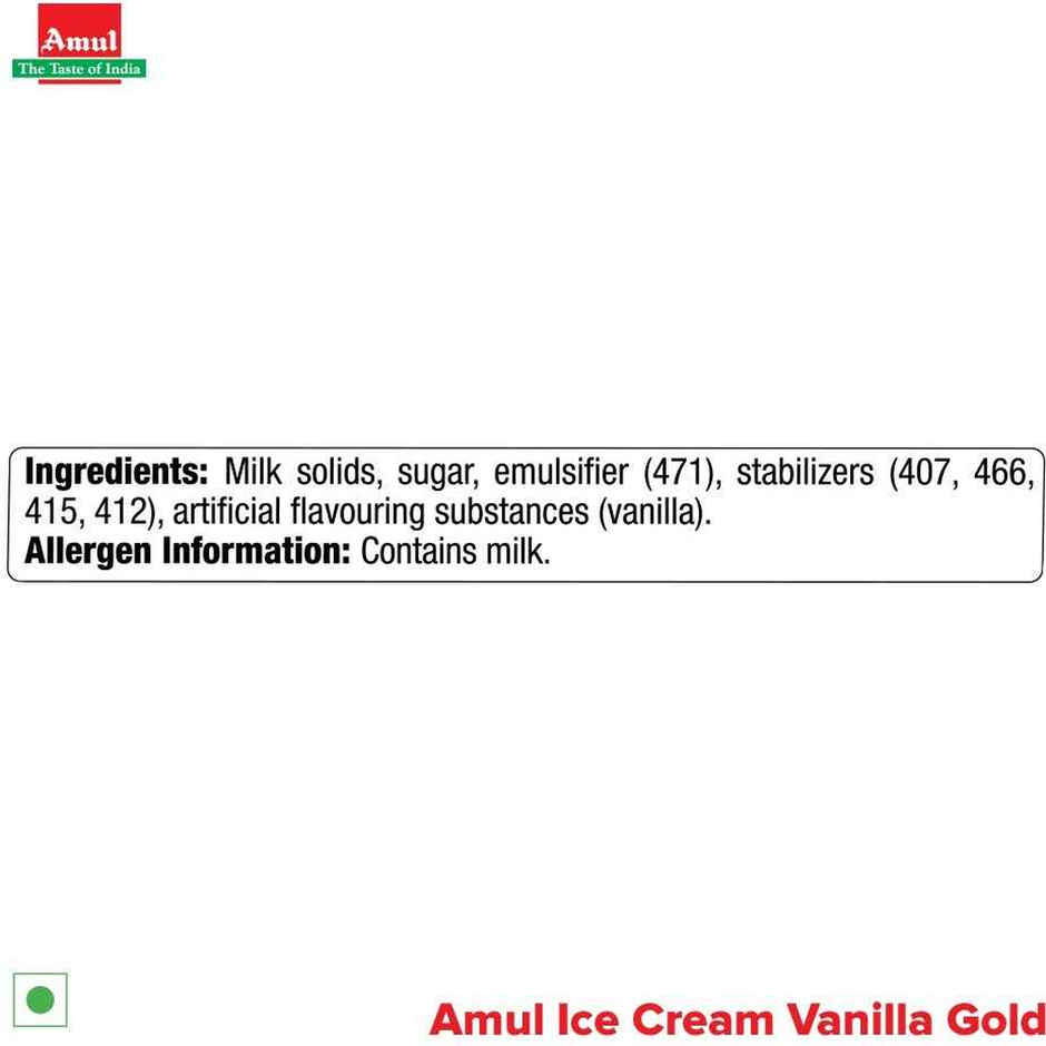 Amul Gold Vanilla Ice Cream Tub | Rich & Creamy Vanilla