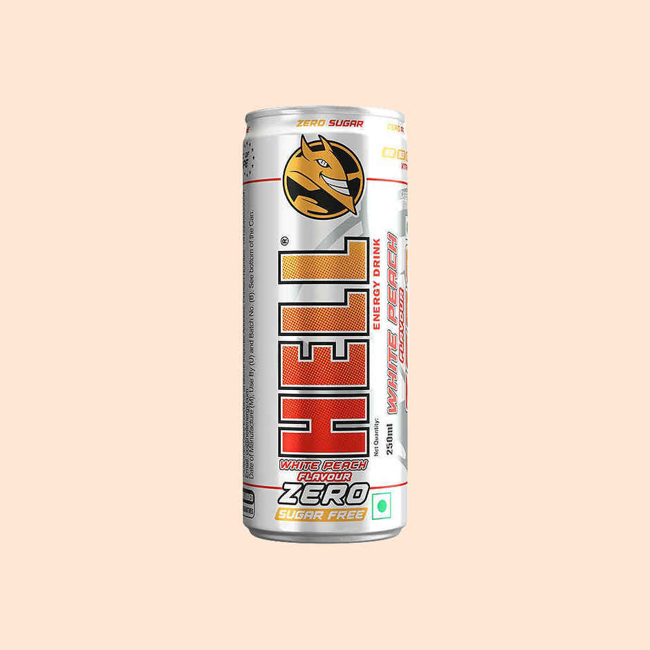 Hell Energy Zero White Peach Energy Drink