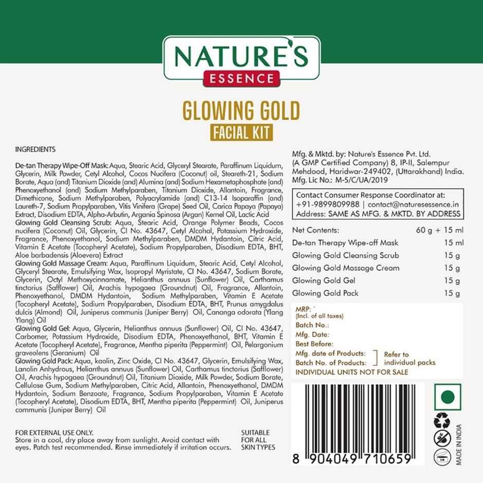 Nature's Essence Glowing Gold Facial Kit