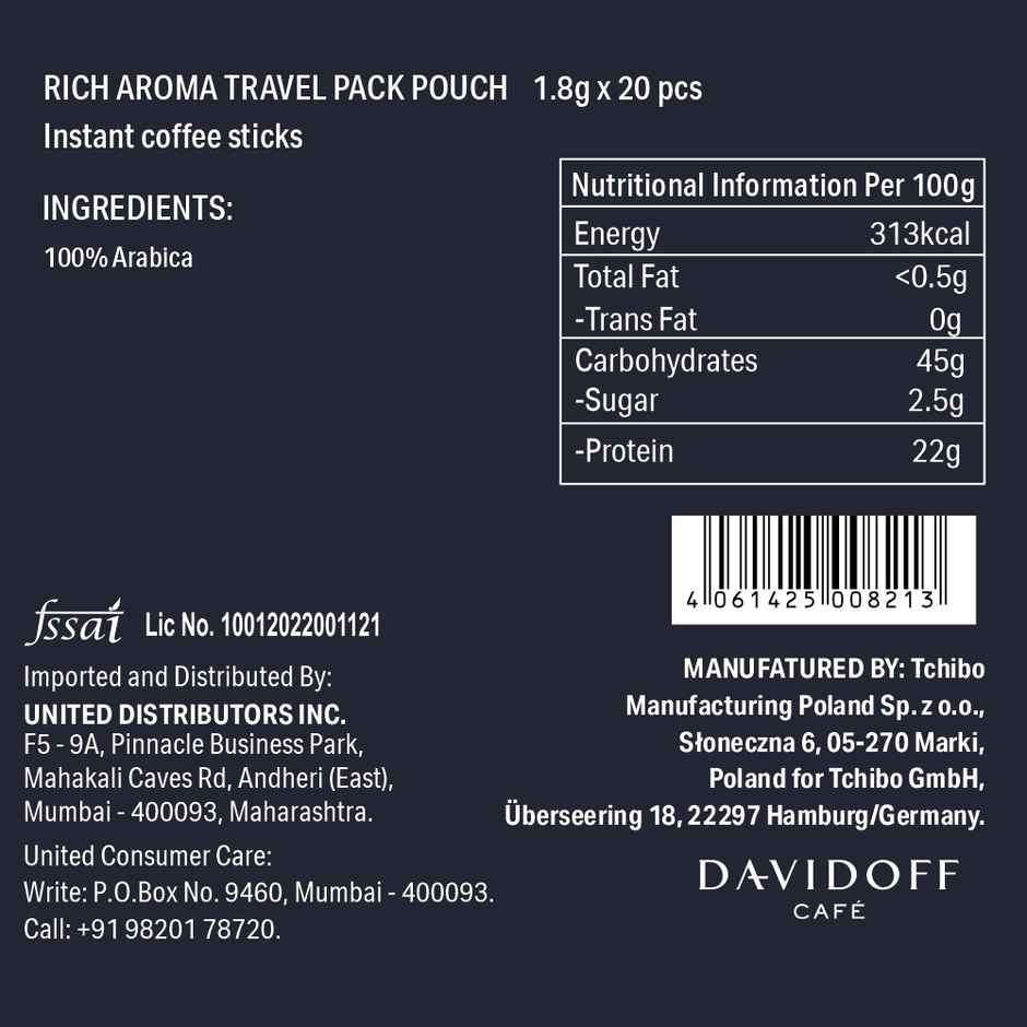 Davidoff Rich Aroma Travel Pack Sachet