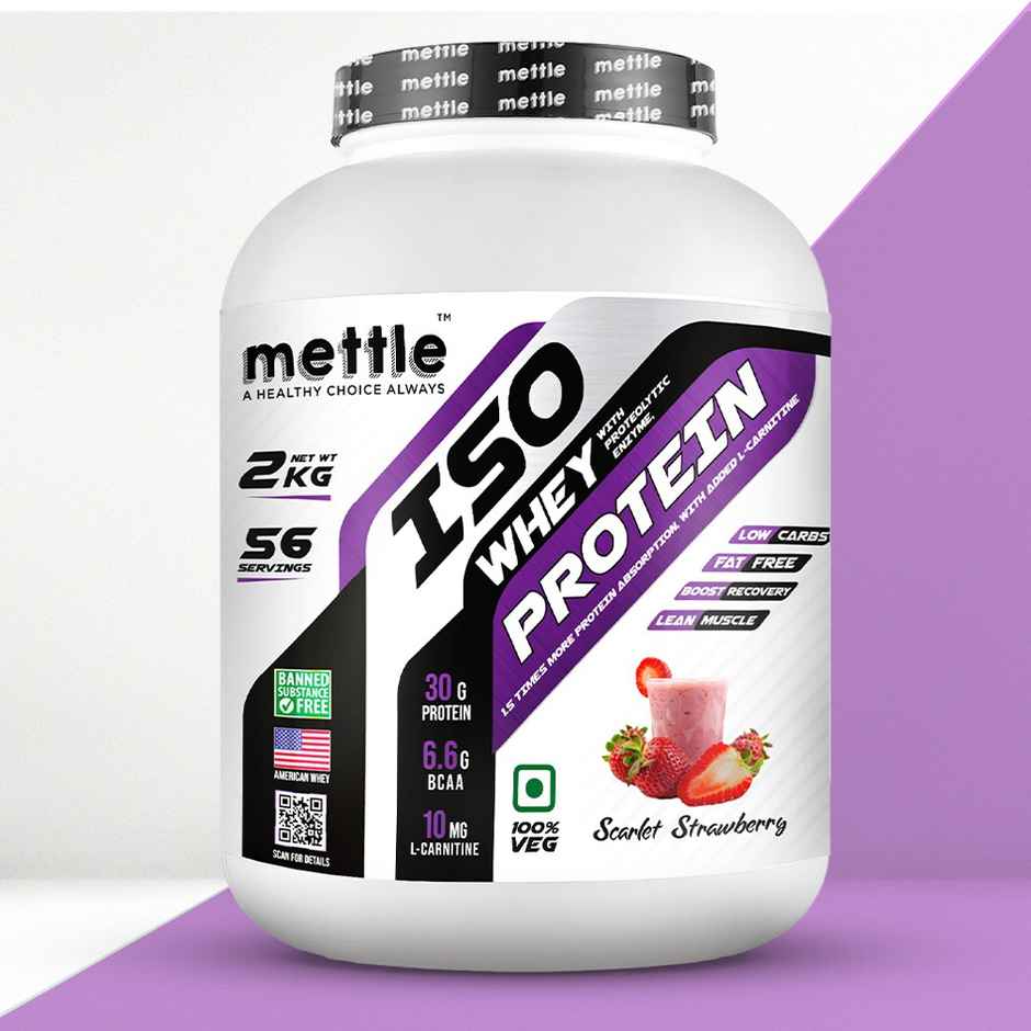 Getmymettle Iso Whey With Proteolytic Enzyme And L Carnitine (Scarlet Strawberry)