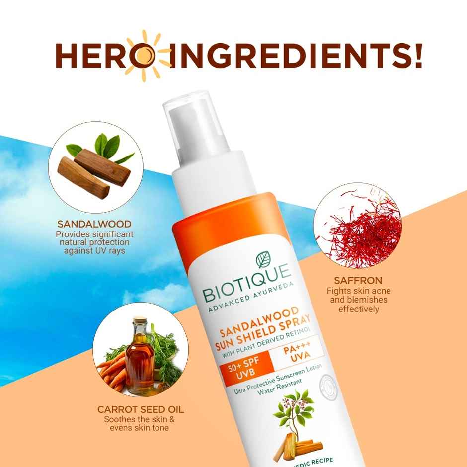 Biotique Sandalwood Sunsheild Spray
