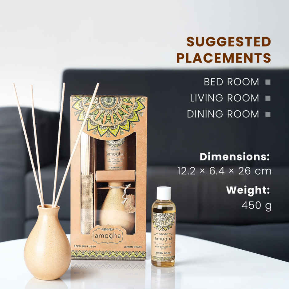 IRIS Amogha Lemon Grass Reed Diffuser Set