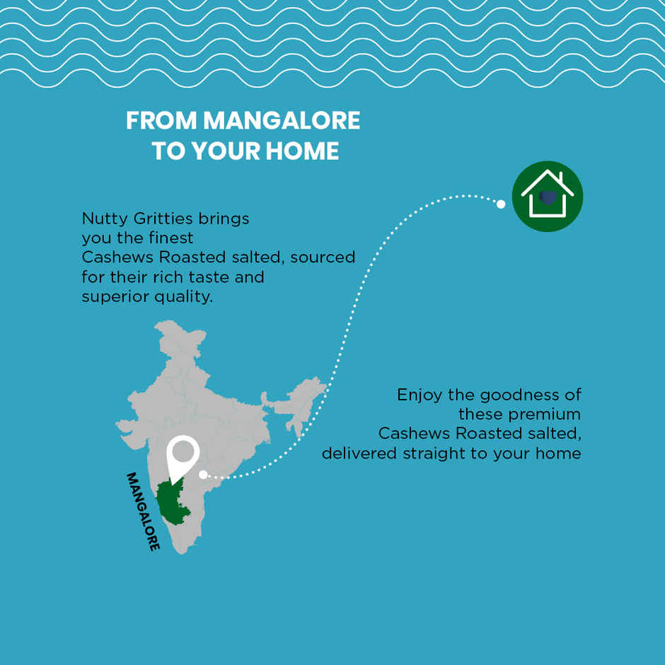 Nutty Gritties Roasted Cashews - Lightly Salted, Zero-Oil, Crunchy